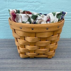 Longaberger Brown and Cream Accent Baskets Handwoven Elegance